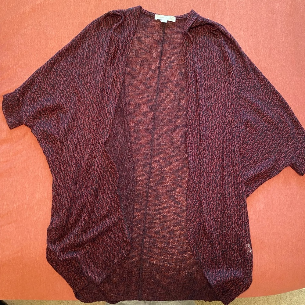 burgundy kimono sweater